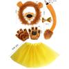Kinder Jungen Mädchen Tier Löwe Cosplay Kostüme Ohren und Schwanz Stirnband Rock Set Zubehör Halloween Karneval Party Verkleidung