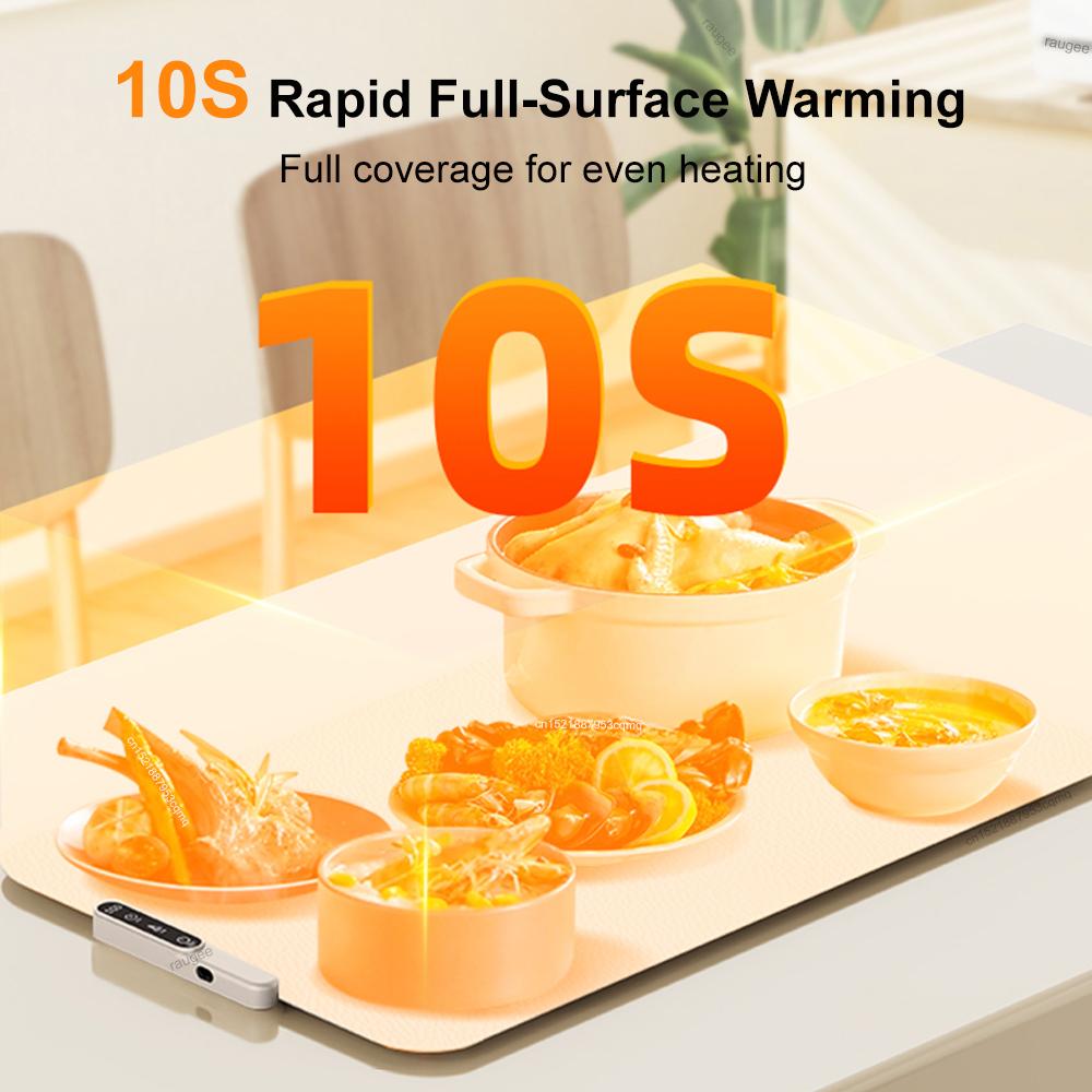 Electric Food Warmer Mat Food Heating Plate Foldable Warming Tray For Kitchen Fast Heating Plate Silicone Food Warming Mat