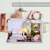 CUTEROOM Creative Miniature Dollhouse Kit Scale Wooden DIY Room with Dustproof and LED Perfect for Crafting Enthusiasts and Unique Home Decor - 132
