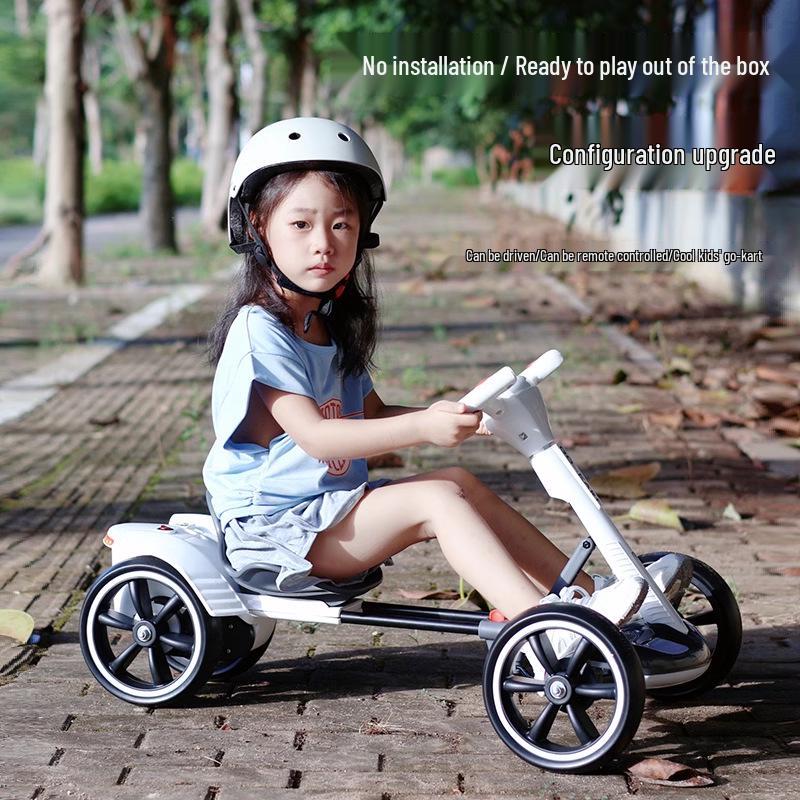 Go-Kart Elétrico Dobrável Carro de Passeio para Crianças 2-8 Anos - Não Requer Instalação