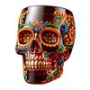 Decorative Glass for Home Bar Day of The Dead Wine Glass, with 3D Relief Painting, Hand-Painted Halloween Themed Gothic Skull Whiskey Cup, Parties And