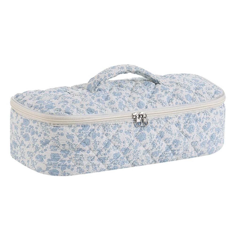 Handbag Blow Dryer Pouch Quilted Cotton Curling Iron Organizer Hair Dryer Bag Bathroom Storage