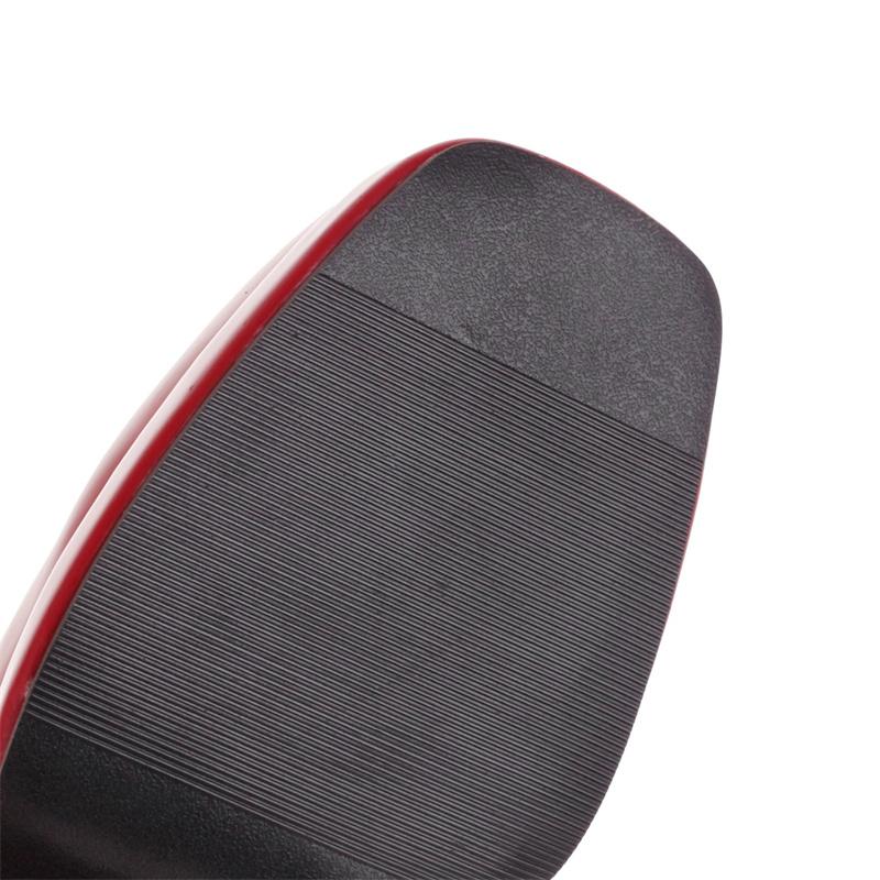 Sexiga lårhöga stövlar för kvinnor Sexiga Patentfetisch festskor Damklackar över knäet Stövlar Röd Svart Röd Vinter Lång Sko