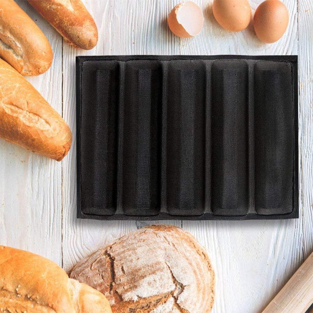 Practical Pan-Non-Stick Silicone Baguette Mold Perforated Reusable French Bread Pan Baking Liners Mat