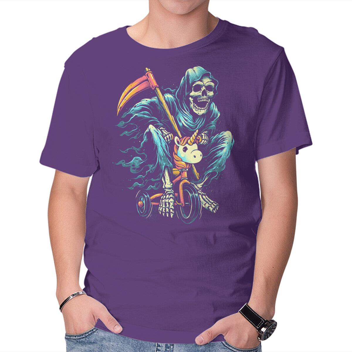 Unisex Crew Neck T-Shirt Last Ride Graphic Short Sleeve Casual Tee L