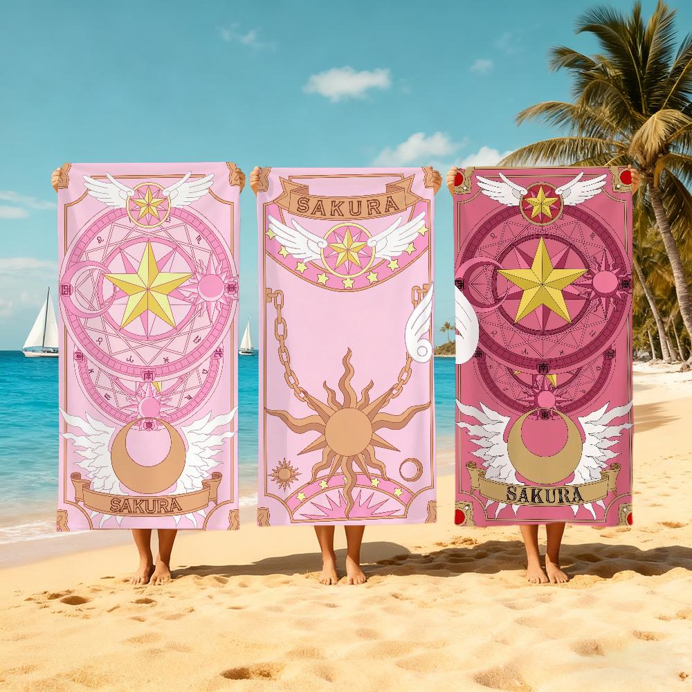C-cardcaptor Cute S-sakura Towel Beach Quick Dry Soft Pool Towels Gift for Travel Gym Shower Camping Sports