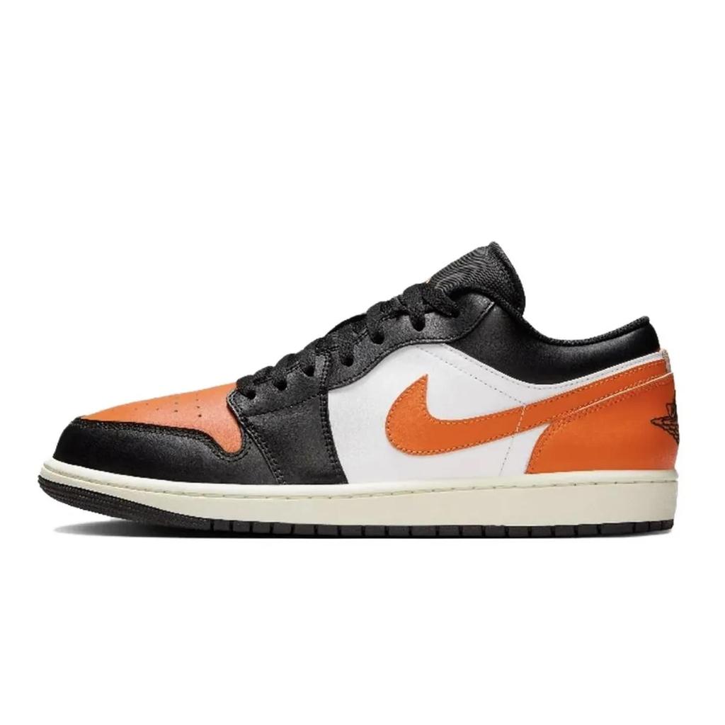 Jordan Air Jordan 1 Walking Planet, Exploding Low top Vintage Basketball Shoes Unisex Black White Orange 553558-081(Team1492-)