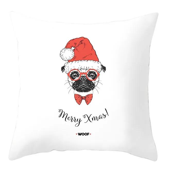 Büro Sitzkissenbezug Weihnachten Hund Schneemann Cartoon Muster Mode Kissen Weihnachtshülle Luxuriöse Heimdekoration