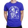 Skeleton Coffee Halloween Gift T Shirt Men's Pure Cotton Vintage T-Shirt O Neck Spooky Tee Shirt Short Sleeve Clothing Unique