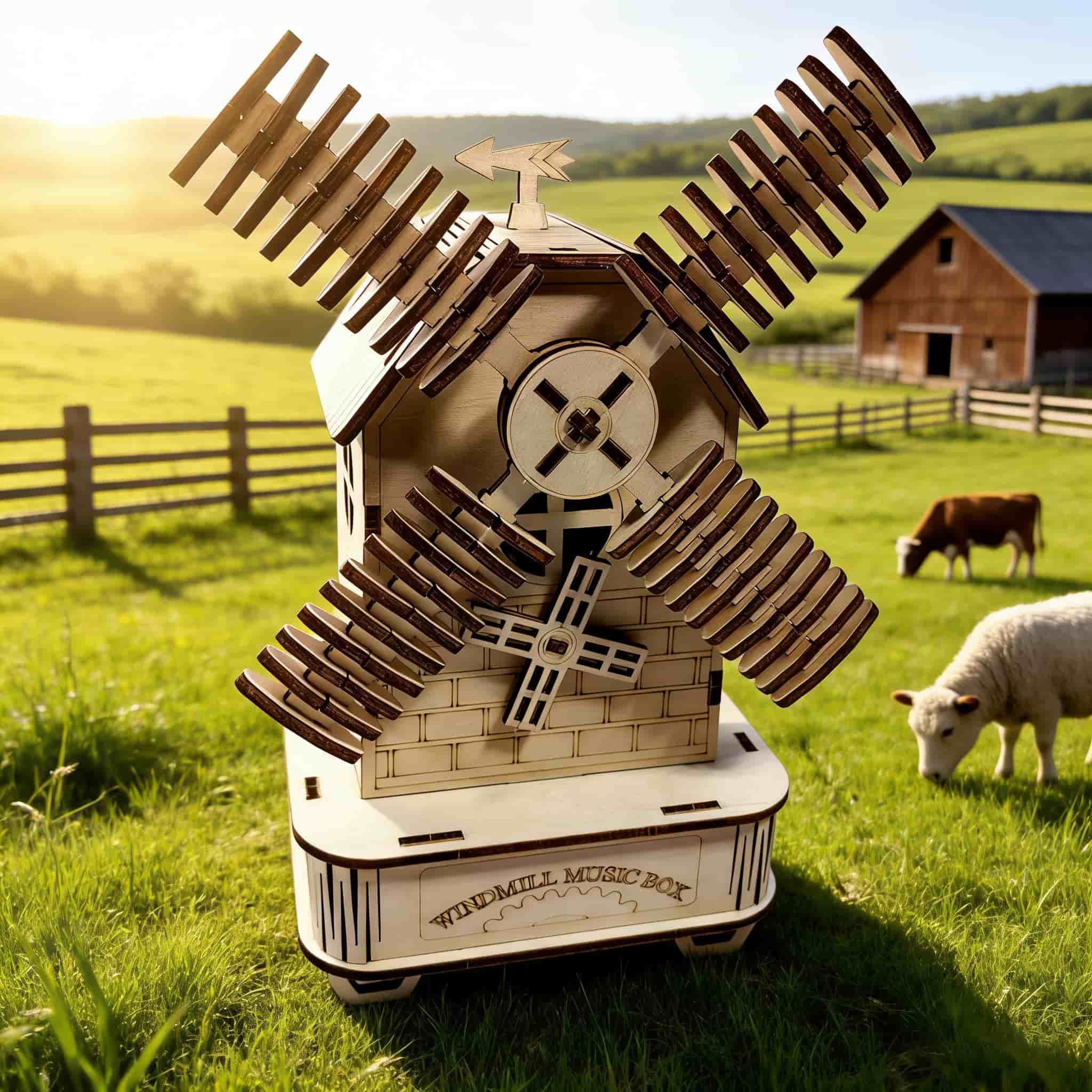 

Windmill 3D Wooden Puzzle Model the Ideal Holiday Gift: Ideal designed for Spooky Holiday Xmas plus Birthdays great for daily use белый