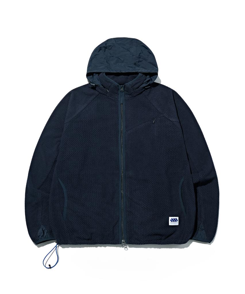 Madden Hidden Hood Fleece Jacket Navy