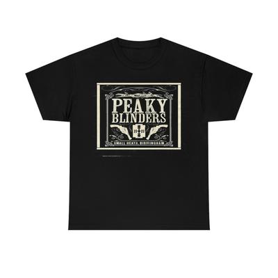 230 Gsm 100% Cotton Peaky Blinders Birmingham Gangster Heavy Cotton Tee
