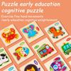 Wooden 3D Jigsaw Puzzle For Kids Educational Toys Cartoon Animal Vehicle Traffic Early Learning Intelligence Toy