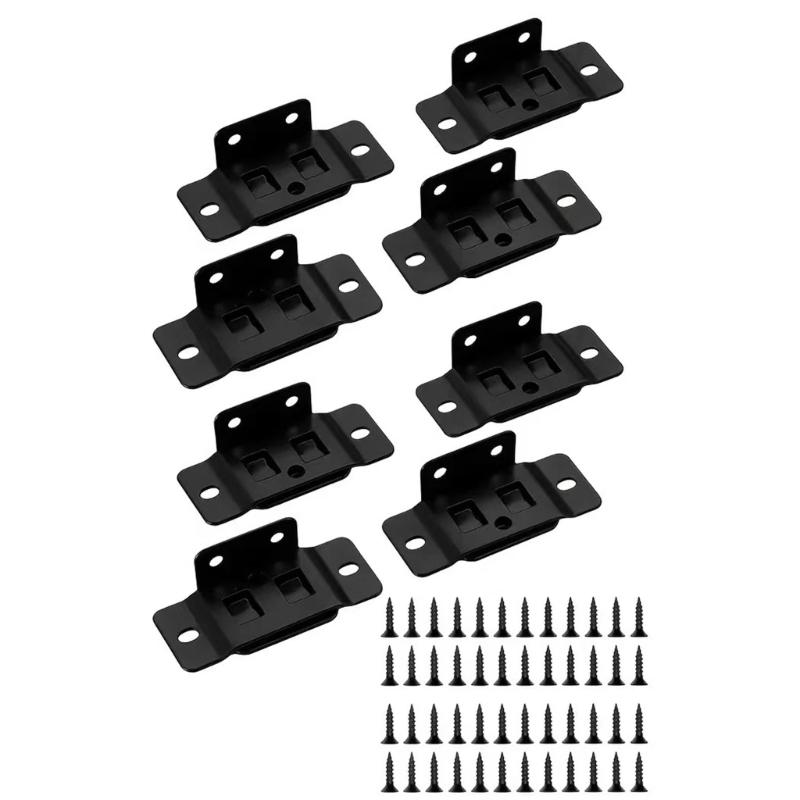 Locking Shelf Fixing Hardware, Steel Support Parts with Mounting Holes for Cabinet Board Installation and Repair