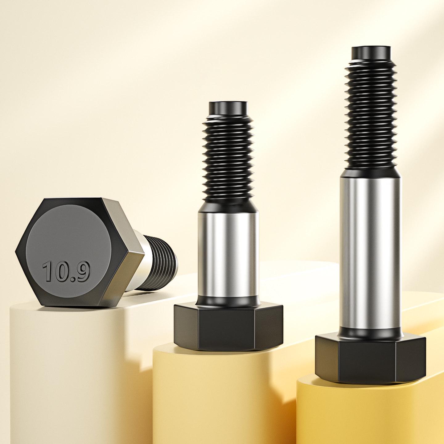 

High-Strength Rivet Hole Bolts, Grade 10.9, GB27, for Positioning Reamed Holes, Plug Screw Sizes M6, M8, M10, M12 M16*80 (1 piece)