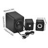 Mini USB 2.1 Wired Combination Speaker Bass Music Subwoofer for Phone Laptop PC Black