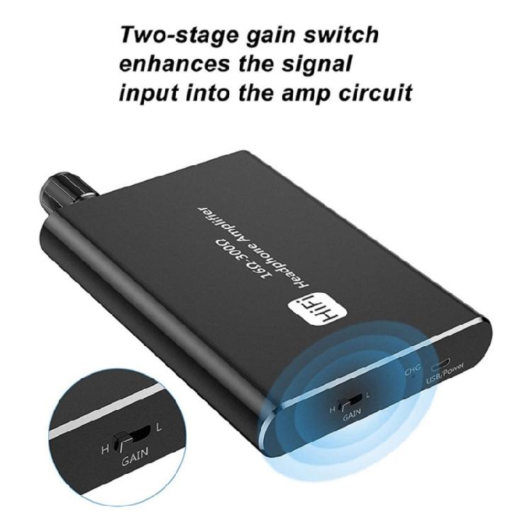 Aluminum Alloy Headphone Amplifiers HiFi Sound Double Gains Switches Adjustable Bass Noise Cancelling Rechargeable Mobile Solution