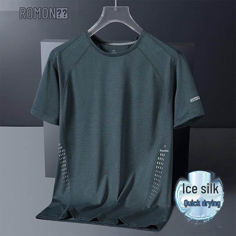 

ROMON Men s Ice Silk Summer T-Shirt 3XL