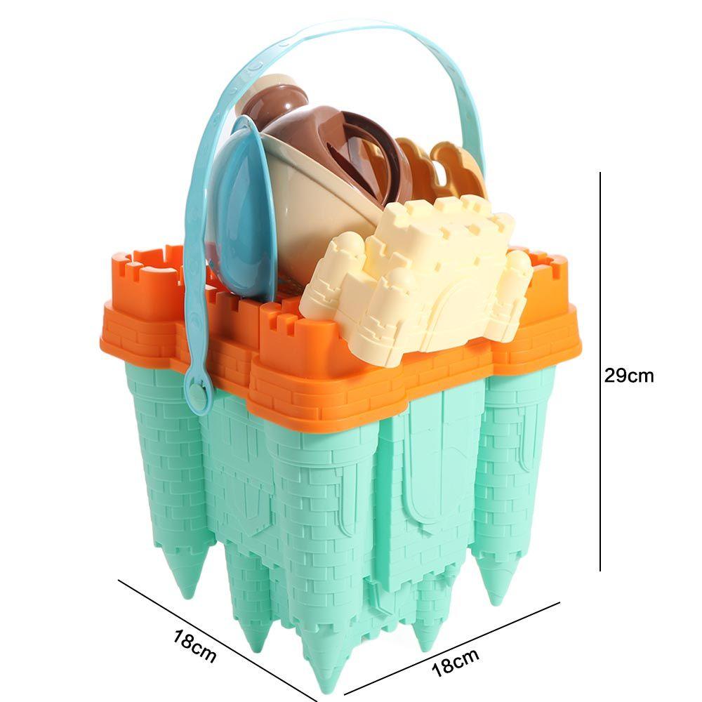 Summer Toys Beach Sand Toys Set Beach Accessories Yellow Castle Sand Mold Toy Fun Plastic Castle Bucket Play Sand Set