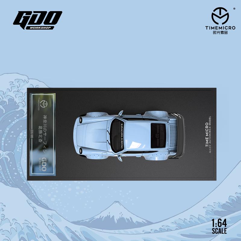 AAYN1 *Pre-order*TimeMicro 1:64 RWB 964 The Great Wave of Kanagawa Painting Simulation Alloy Car Model for Collection & Display