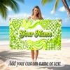 Abstract Personalized Theme Soft Beach Towel Personalized Custom Name Text Towel Portable for Beach Pool Travel