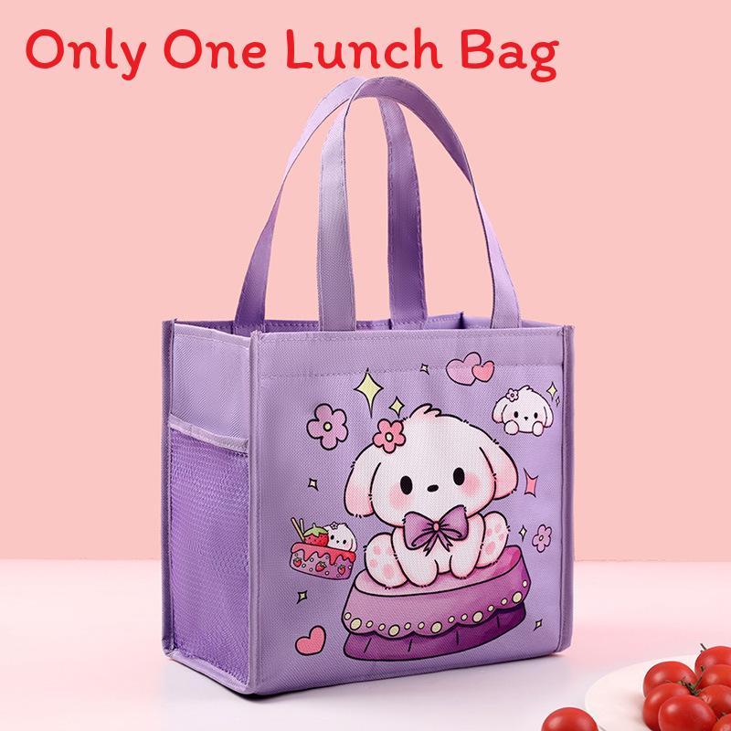 Cartoon Animal Insulated Lunch Bag With Material For Students And Office Workers