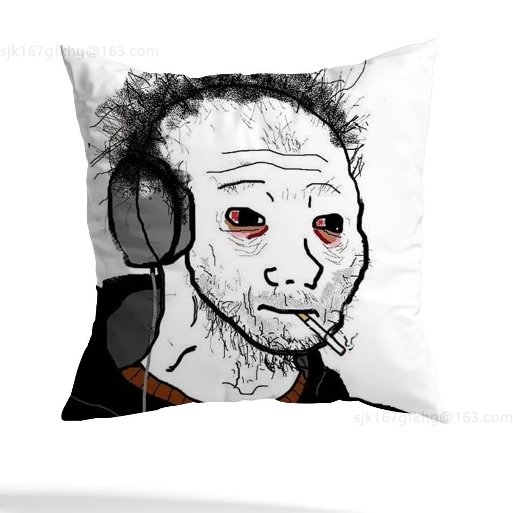 Wojak Soyjak pillowcase casual style decoration suitable for home decoration excluding pillow core