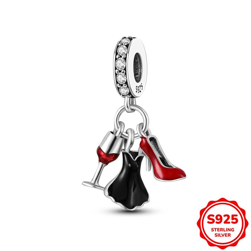 Charms Silver 925 Princess and Pumpkin Carriage Fairy Tale Pendant Beads Fits 3mm Bracelet For Women Luxury DIY Jewelry
