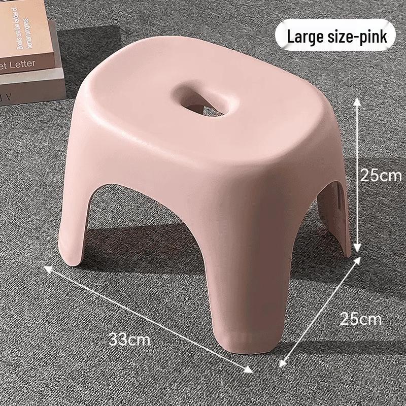 Durable Non-Slip Plastic Bathroom Stool for Shoes and Small Coffee Table
