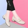 New Autumn British Style Round Head Leather Loafers One-pedal Thick Heel Single Shoes Soft Sole Versatile Shoes Children