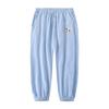 Children Trousers for Boys Girls Cotton Linen Elastic Waist Solid Color Summer Mosquito Pants Kids Clothing Long Pants
