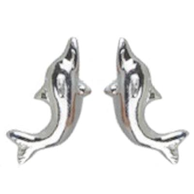 [Q2989] - Silberne 'Dolphins' Silberohrringe - 10x3 mm