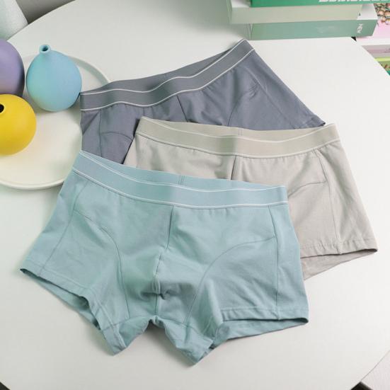 Pánské boxerské spodní prádlo Elastické Středně vyvýšené U-konvexní Jednobarevné Kalhotky Prodyšné Hladké linie Šortky Kalhotky Denní nošení