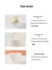 Set of 6 Cream-Colored 5-Inch Creative Rice and Soup Bowls - New Trendy Design