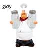 Dining Space Decoration Chef Figurine, Resin Countertop Table Decoration, Funny Statue with Cartoon Kitchen Accessory Seasoning Bottle/Bottle