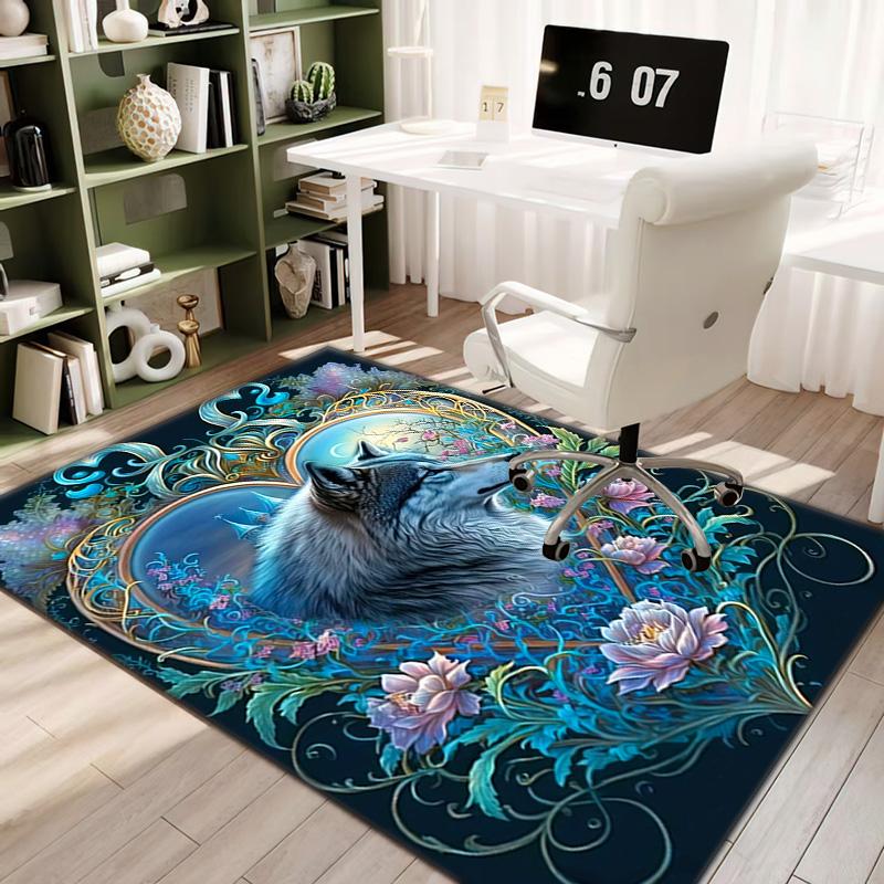 Wolf Heart Floral Fantasy Carpet Is Suitable For Living Room And Bedroom Doormats Office Balcony Decorative Carpet A8