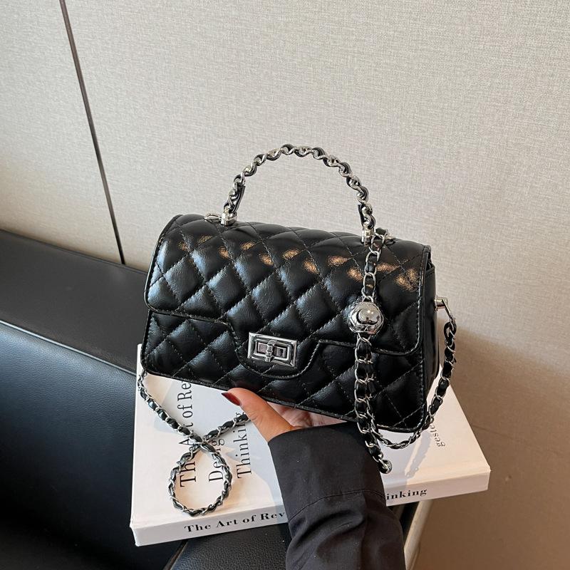 Today's Hand-held Small Square Bag Women's New Fashion Chain Shoulder Bag Diamond Versatile Messenger Bag