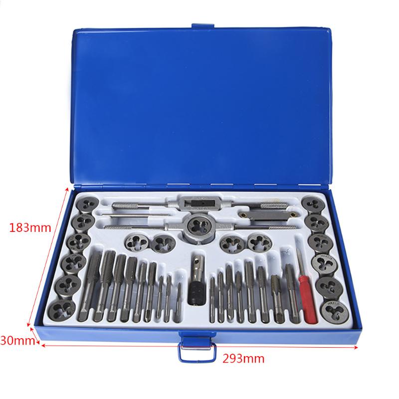 9 Pieces//set Tap Drill and Die Set Strength M3-6 T-Type Hand Alloy Steel Tools