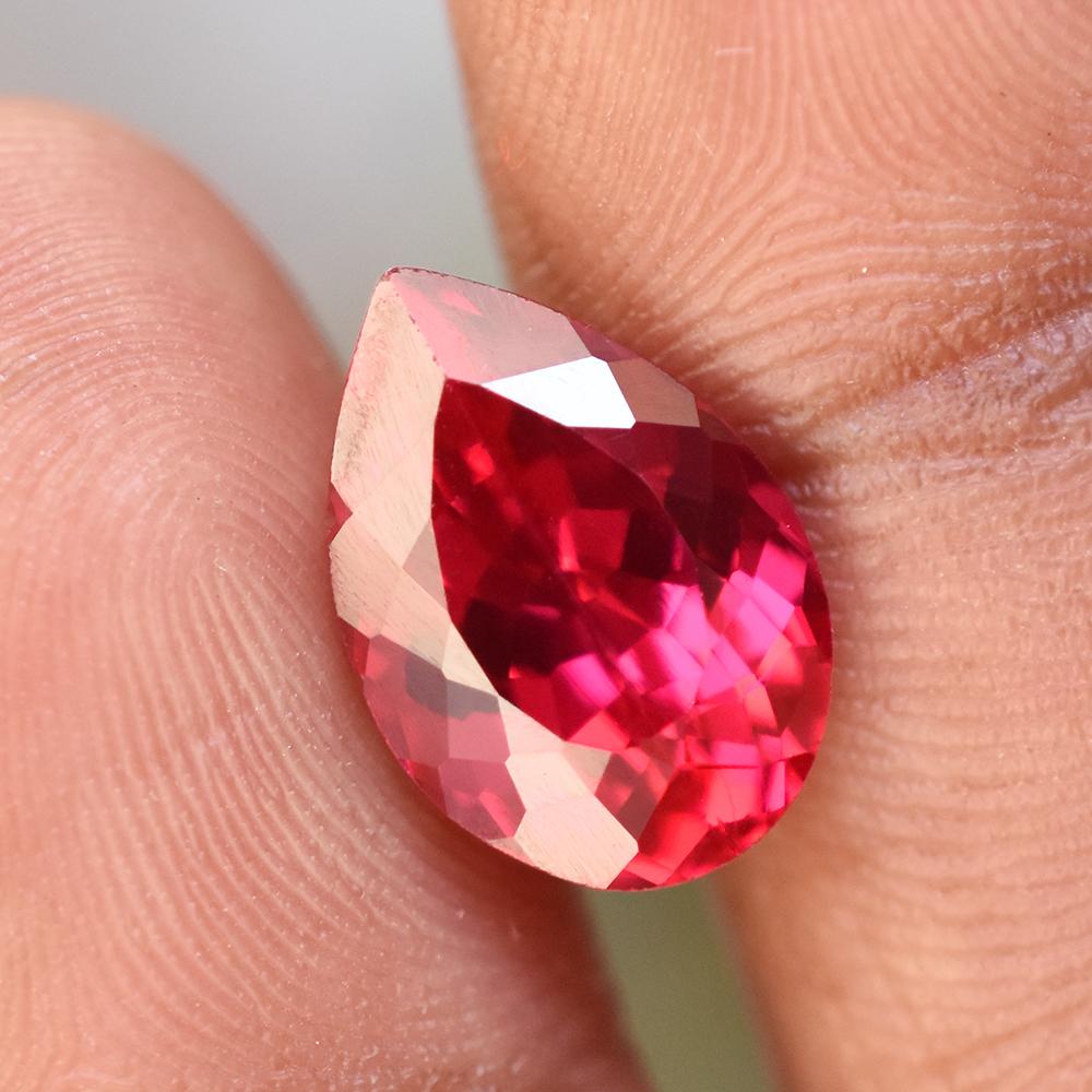 Natural Red Ruby Loose Gemstone 6ct Pear Cut for Collectors for Jewelry Making and Gem Collections