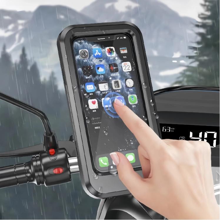 Waterproof Motorcycle Phone Stand, Bicycle Phone Stand, Freely Adjustable Height, Vehicle-Mounted Stand