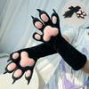 Guanto Zampa di Bestia Spesso Guanti Zampa di Gatto Peluche Lungo Guanti Artiglio di Gatto Cartone Animato Costume Cosplay