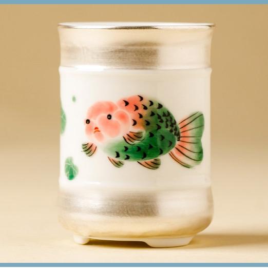 

999 Sterling Silver Goldfish Tea Cup Premium Personalised Tea Cup Chinese Gongfu Tea Bowl 75ml