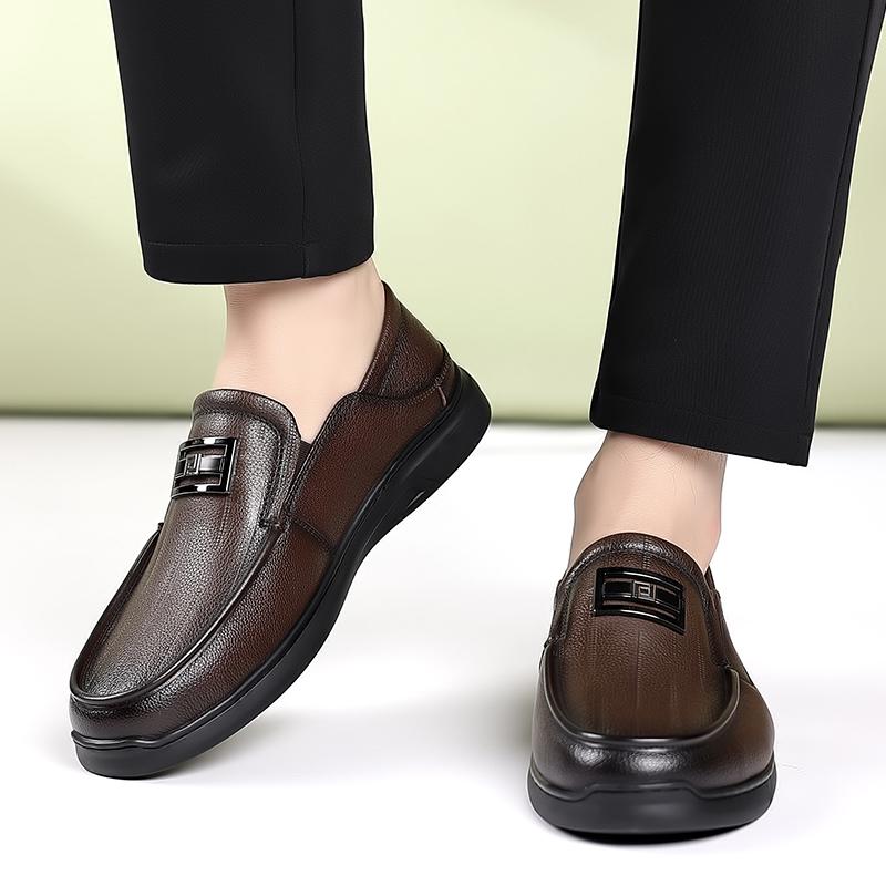 Fashion Men's Spring Luxury Brand Loafers Soft Sole Comfortable Dress Shoes Mens Slip On BusinessShoes Fashion Leather Casual Shoes