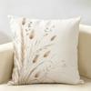 Boho Neutral Pressed Wildflower Cushion Cover Natural Linen Fabric Double-Sided Printing Breathable Perfect For Home Decor