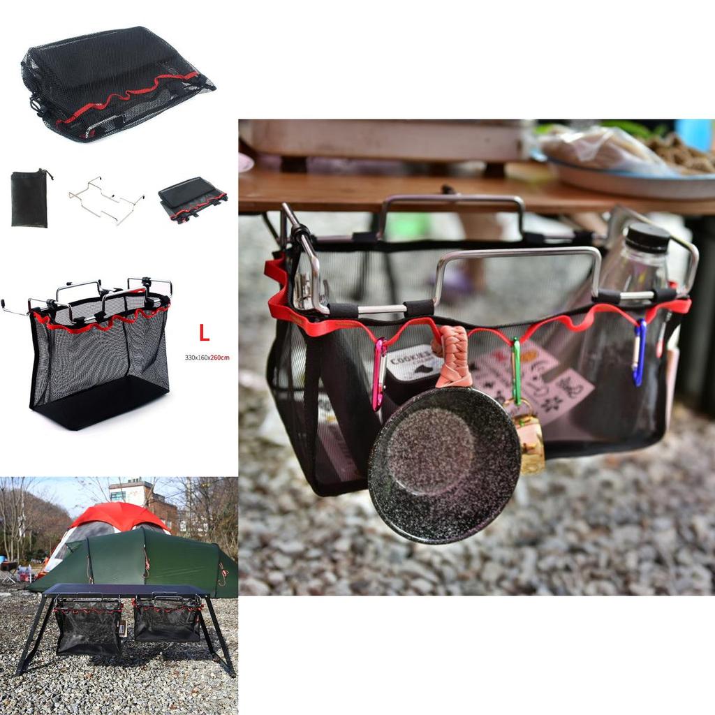 Vielseitiges BBQ-Drahtgitter-Aufbewahrungsgestell mit praktischer Tragetasche zur einfachen Organisation