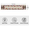 4th of July Summer Flower Cat Table Runner , Linen Patriotic Star Memorial Day 13x60 Inch for Table Dinning Kitchen Party Decoration