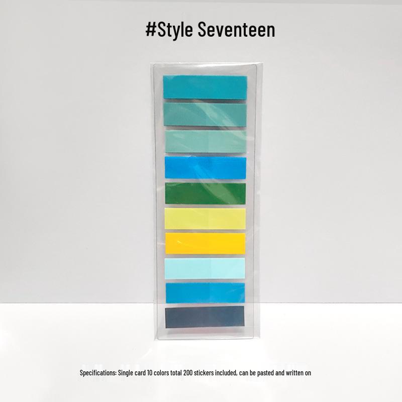 Morandi Color Transparent Sticky Notes - Cute Colorful PET Index Stickers for Marking and Memo.