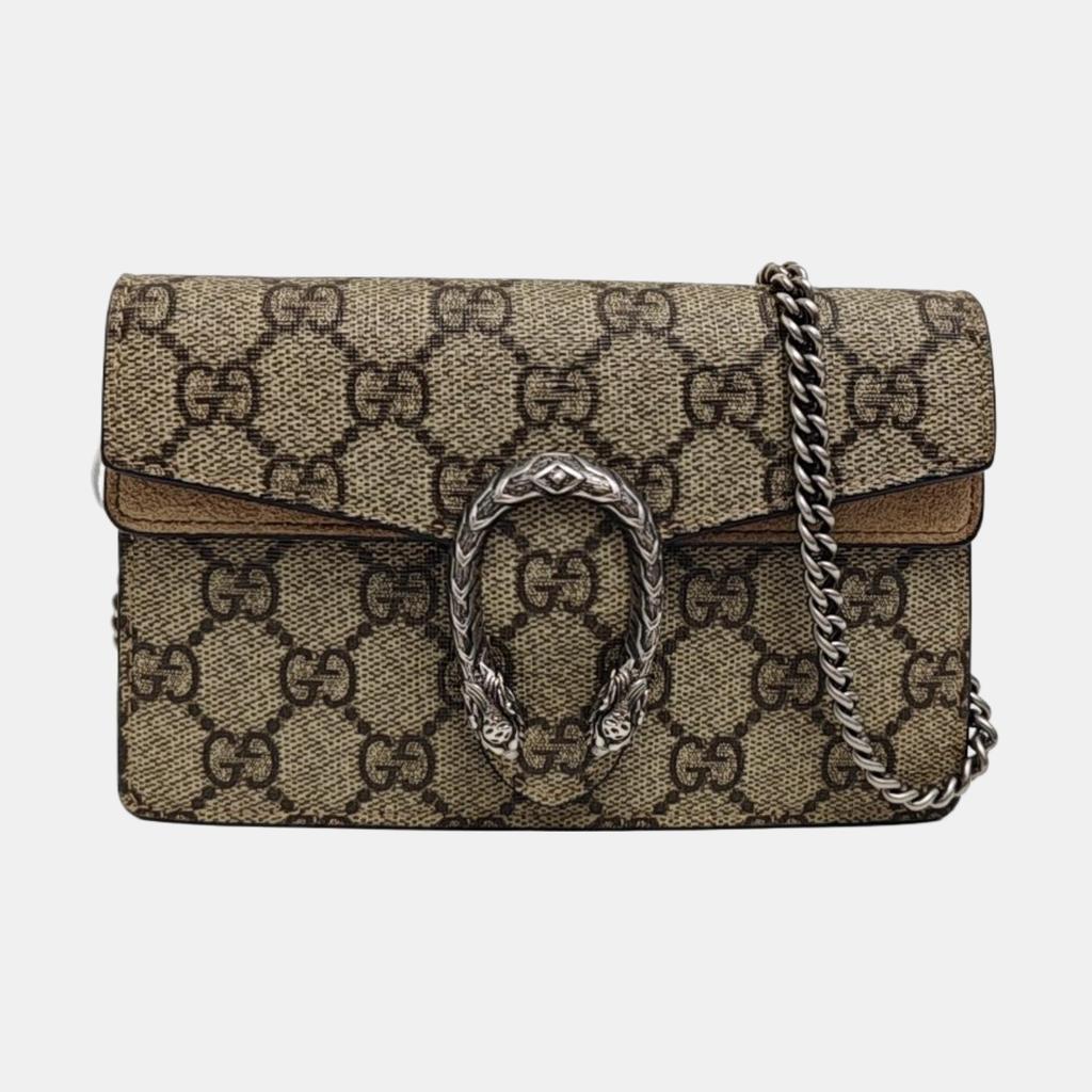 [Pre-Owned] Gucci Dionysus GG Supreme Super Mini Bag 'Beige' - Very Good #1S12MM7