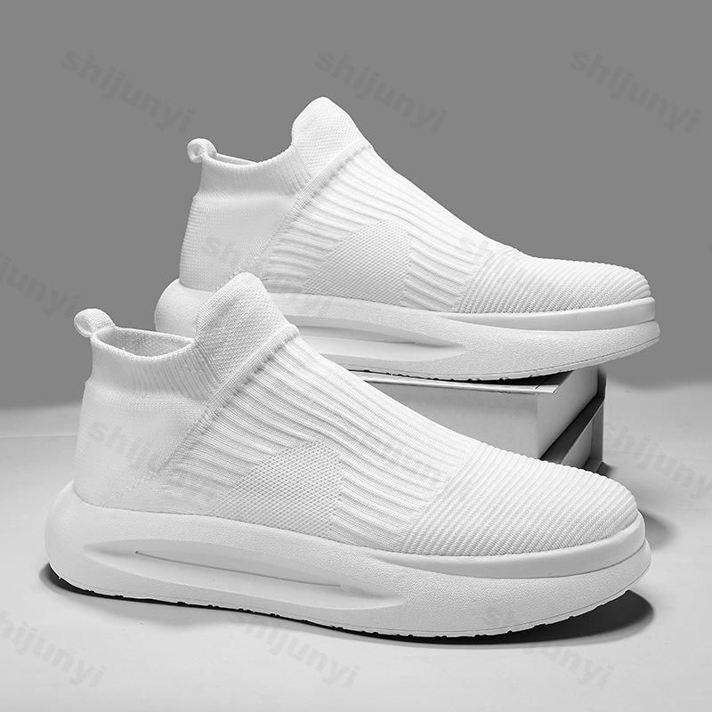 Мужская обувь сетчатая толстая платформа мужские повседневные кроссовки модные спортивные — фото 4