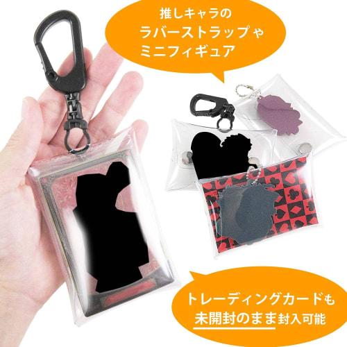 Hawkeye Clear Figure Case with Carabiner | Transparent Accessories Keychain Ball Chain Vinyl Character Amulet Case Card Trading Card Carabiner